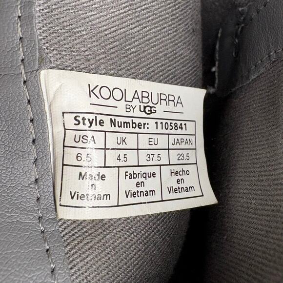 Koolaburra by UGG Elista Grey Suede Mid-Calf Biker Boot Womens SZ 6.5 - Picture 8 of 8